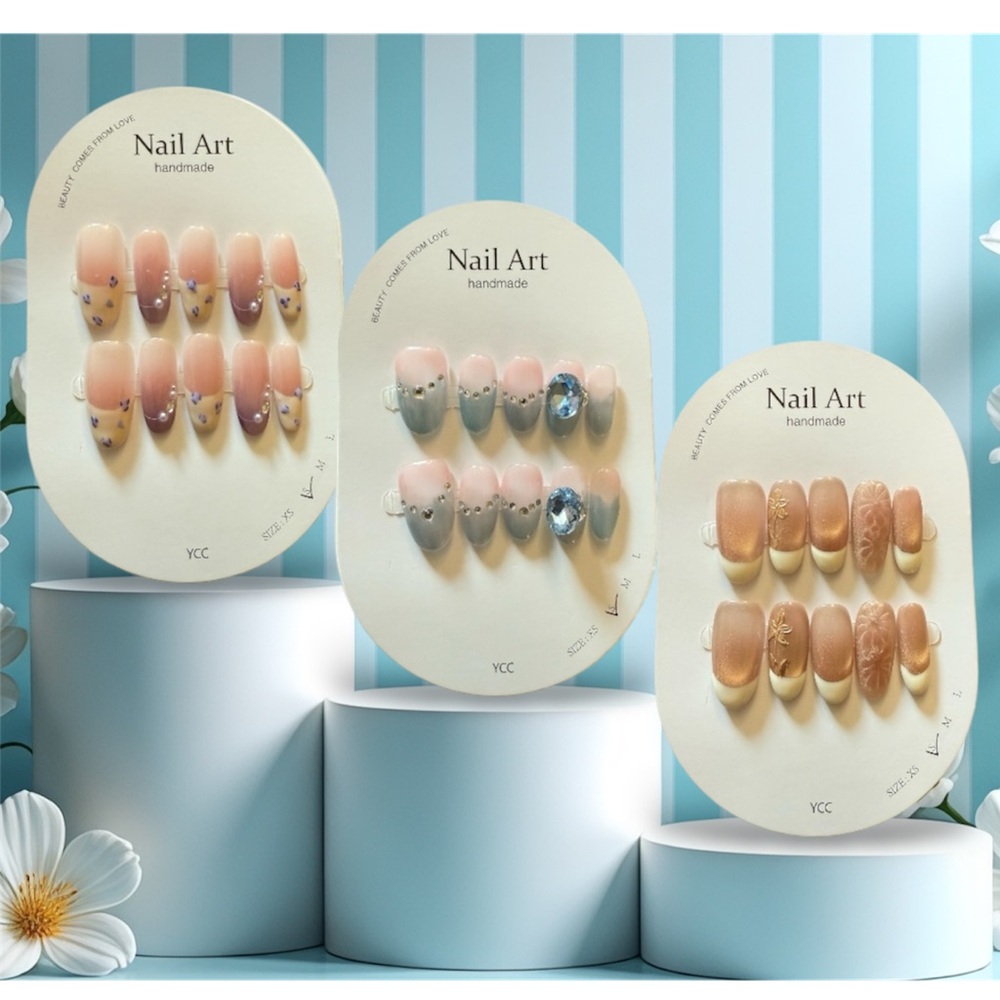 Handmade Nail Art Set of 3 (size S)